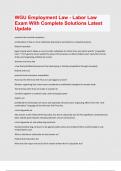 WGU Employment Law - Labor Law Exam With Complete Solutions Latest Update