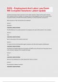 D352 - Employment And Labor Law Exam Wit Complete Solutions Latest Update 