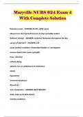 Maryville NURS 624 Exam 4 With Complete Solution