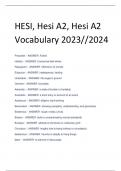 LATEST Hesi A2 Vocabulary 2023//2024