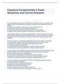 Capstone Fundamentals 2 Exam Questions and Correct Answers