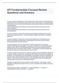 ATI Fundamentals Focused Review Questions and Answers