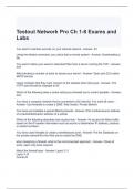 Testout Network Pro Ch 1-8 Exams and Labs Questions and Answers