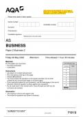 2023 AQA AS BUSINESS 7131&sol;2 Paper 2 Business 2 Question Paper & Mark scheme &lpar;Merged&rpar; June 2023 &lbrack;VERIFIED&rsqb;