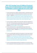 2023 ATI Nursing Care of Children Proctored  Exam &lbrace;NGN&rcub;70 QUESTIONS AND VERIFIED  ANSWERS LATEST UPDATE ON JANUARY  2024