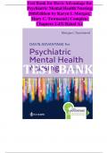 Test Bank for Davis Advantage for Psychiatric Mental Health Nursing 10th Edition by Karyn I. Morgan; Mary C. Townsend | Complete Chapters 1-43 | Rated A+