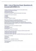 NHA - Line of Service Exam Questions & Answers&lpar;SCORED A&plus;&rpar;