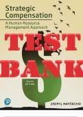 TEST BANK for Strategic Compensation: A Human Resource Management Approach 10th Edition by Martocchio Joseph. ISBN 9780135175910, ISBN-13: 9780135639672 (Complete 14 Chapters)