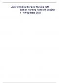 Test Bank - Lewis Medical Surgical Nursing&comma; 12th Edition &lpar;Harding&comma; 2023&rpar;&comma; Chapter 1-69 &vert; All Chapters