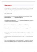 Discovery 112 Questions with 100&percnt; Correct Answers &vert; Updated & Verified