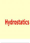 Hydrostatics - HNC mechanical engineering