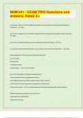 NHM 441 - EXAM TWO Questions and  answers&period; Rated A&plus;&sol;&sol;  latest 2024&sol;25 exam prediction paper&sol; APPROVED&period;