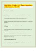 MAR 3203 EXAM 4 UCF&comma; Exam Questions  and answers&comma; rated A&plus; latest 2024&sol;25 exam prediction paper&sol; APPROVED&period;