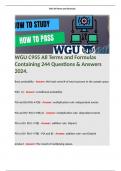 WGU C955 All Terms and Formulas Containing 244 Questions & Answers 2024. 
