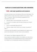 NURS 6512 EXAM 2022/2023. 1000+  QUESTIONS AND ANSWERS .