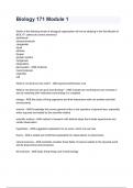 Biology 171 Module 1 2024 Questions & Answers Guaranteed Pass&period;