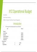 NUR 621 Operational Budget Presentation Updated Version Already Passed