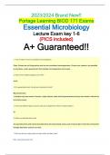 2023&sol;2024 Brand New&excl;&excl; Portage Learning BIOD 171 Exams Essential Microbiology Lecture Exam key 1-6 &lpar;PICS included&rpar; A&plus; Guaranteed&excl;&excl;