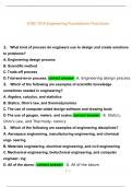 ETEC 1010 Engineering Foundations Final Exam 2024 Solved 100% Actual Questions and Answers