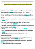 Device Config and Management Actual Questions and Answers with complete solution