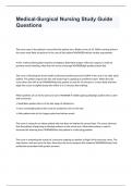 Medical-Surgical Nursing Study Guide exam latest edition 2024