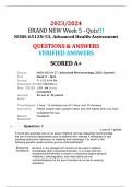 2023/2024 BRAND NEW Week 5 - Quiz!!! NURS-6512N-53, Advanced Health Assessment QUESTIONS & ANSWERS VERIFIED ANSWERS SCORED A+