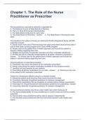 Chapter 1&period; The Role of the Nurse Practitioner as Prescriber Questions with correct Answers 