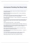 Journeyman Plumbing Test Study Guide latest updated