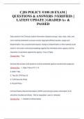 CJIS POLICY 5&sol;105&period;18 EXAM &vert;  QUESTIONS & ANSWERS &lpar;VERIFIED&rpar; &vert;  LATEST UPDATE &vert; GRADED A&plus; &  PASSED