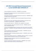 ATI RN Concept Based Assessment Level EXAM Q&A GRADE A&plus;