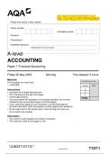 2023 AQA A-level ACCOUNTING 7127&sol;1 Paper 1 Financial Accounting Question Paper & Mark scheme &lpar;Merged&rpar; June 2023 &lbrack;VERIFIED&rsqb;