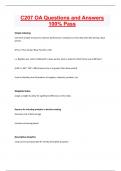 C207 OA Questions and Answers 100&percnt; Pass 