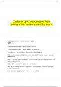   California QAL Test Question Prep questions and answers latest top score.
