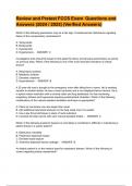 Review and Pretest FCCS Exam  Questions and Answers &lpar;2024 &sol; 2025&rpar; &lpar;Verified Answers&rpar;