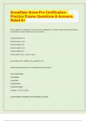 Snowflake Snow-Pro Certification - Practice Exams Questions & Answers&comma;  Rated A&plus;