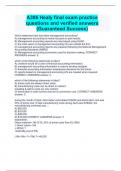 A306 Healy final exam practice questions and verified answers &lpar;Guaranteed Success&rpar;