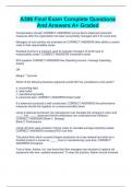 A306 Final Exam Complete Questions And Answers A&plus; Graded