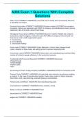 A306 Exam 1 Questions With Complete Solutions
