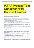 IATRA Practice Test Questions with Correct Answers 