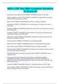 WGU c785 Test With Complete Solutions To Score A&plus;