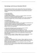Hematologic and Immune Disorders NCLEX