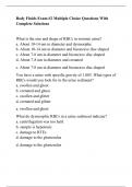 Body Fluids Exam &num;2 Multiple Choice Questions With Complete Solutions