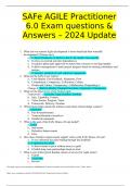 SAFe AGILE Practitioner 6&period;0 Exam questions & Answers &ndash; 2024 Update 