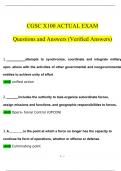 CGSC X100 Actual Exam Questions and Answers 2024 / 2025 | 100% Verified Answers