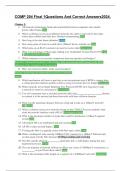 COMP 204 Final 1Questions And Correct Answers&period;