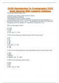 C839 &lpar;Introduction To Cryptography&rpar; ECES Study Material With Complete Solutions 