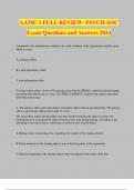 AAMC 1 FULL REVIEW- PSYCH-SOC Exam Questions and Answers 2024