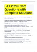 LAT 2023 Exam Questions with Complete Solutions