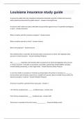 Louisiana insurance study guide Graded A&plus;