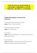 AMP 101 EXAM &vert; QUESTIONS &  ANSWERS &lpar;VERIFIED&rpar; &vert; LATEST  UPDATE &vert; GRADED A&plus; & PASSED&period;AMP 101 EXAM &vert; QUESTIONS &  ANSWERS &lpar;VERIFIED&rpar; &vert; LATEST  UPDATE &vert; GRADED A&plus; & PASSED&period;